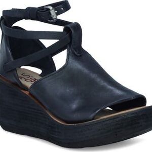 AS98 Nino Leather Platform Wedge Sandals